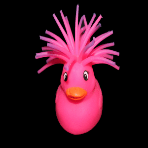 Flashing Puffer Duckies- Pink