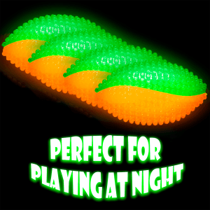 Light-Up Spikey Football- Green/Orange