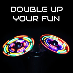 6" Light Up- Double Spinner Fan