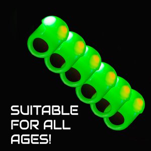 LED Flashing Jelly Ring- Green