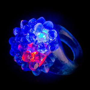 LED Flashing Bumpy Ring- Blue