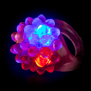 LED Flashing Bumpy Ring- Pink
