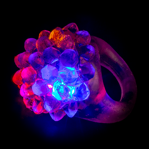 LED Flashing Bumpy Ring- Purple