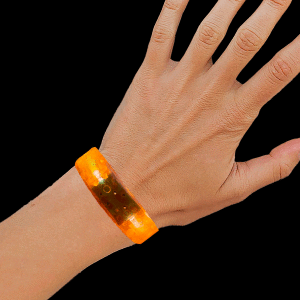 LED Light Up Bangle Bracelets - Orange