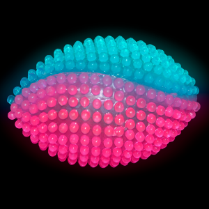 Light-Up Spikey Football- Pink/Blue