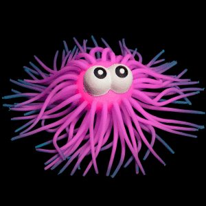 LED 3" Two-Tone Light-Up Puffer With Eyes- Purple