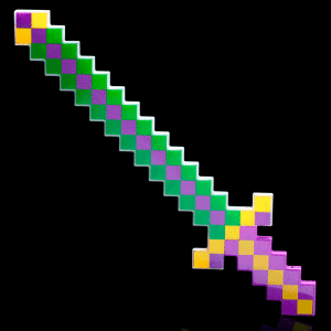 24" Light-Up Mardi Gras Pixel Sword