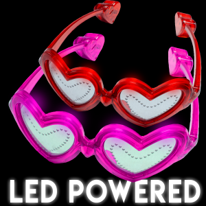LED Light Up Heart Sunglasses