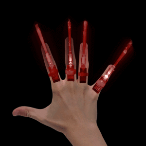 4.75" Light-up Fiber Optic Finger Lights- Red