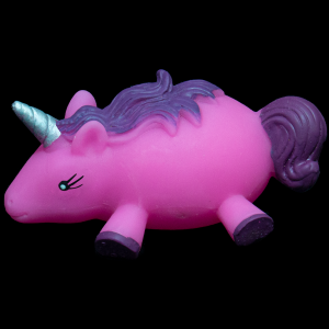 4" Light-Up Unicorn Puffer- Pink