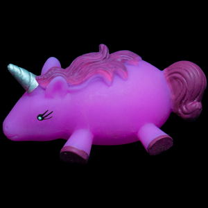 4" Light-Up Unicorn Puffer- Purple