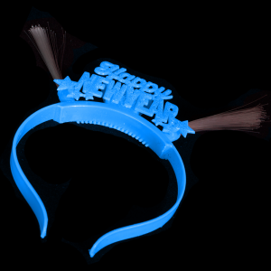 Light-Up Happy New Year Headband- Blue