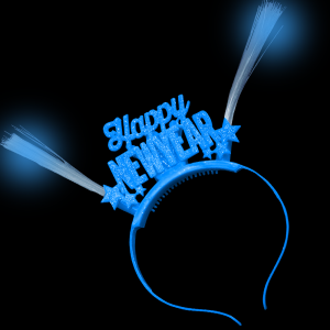 Light-Up Happy New Year Headband- Blue