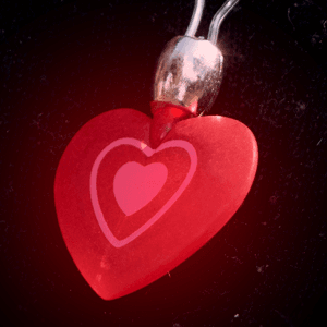 14" Flashing Heart Necklace