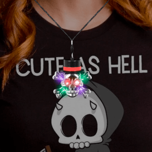 LED Flashing Skull Necklace