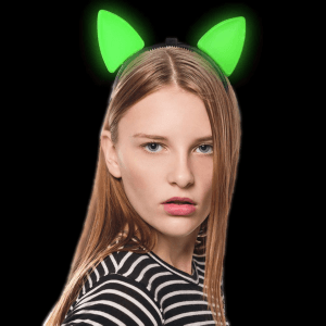 Light-Up Cat Ears - Green