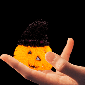 LED Light-Up Happy Halloween Puffer Toys- Pumpkin