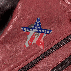 LED Blinky Magnet Pin - American Flag Star