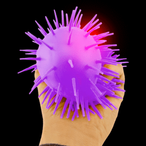 LED Flashing Pom-Pom Ball- Purple