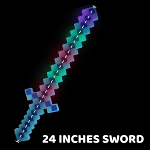 LED Light-Up Pixel Sword - Blue