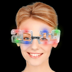 2019 Light-Up LED Glasses- Transparent