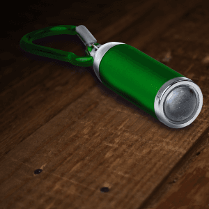 4" Super Flashlight Keychain- Green