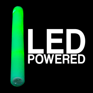 LED Light-Up Foam Stick Baton Supreme- Green
