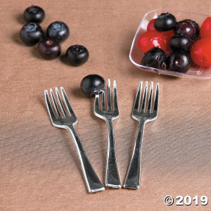 Mini Silver Appetizer Forks (50 Piece(s))