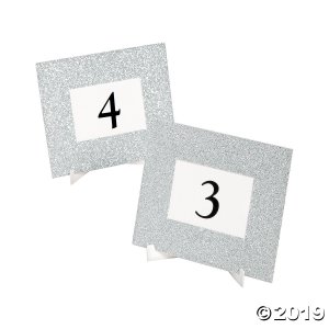 Silver Glitter Table Frames (1 Set(s))