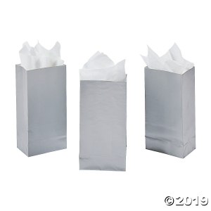 Silver Mini Treat Bags (24 Piece(s))