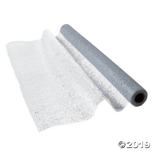 Silver Glitter Fabric Roll (1 Roll(s))