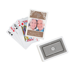 50th Anniversary Playing Cards with Custom Photo Box (Per Dozen)