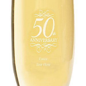 50th Anniversary Personalized Wine Glass Set