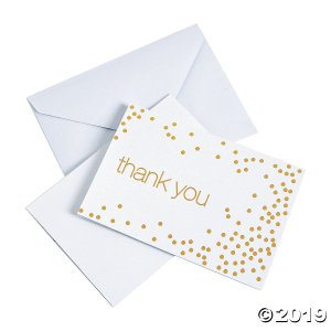 Gold Foil Thank You Cards (Per Dozen)