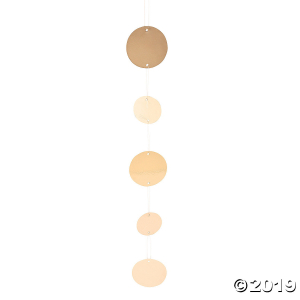 Metallic Gold Circle Hanging Decorations (1 Set(s))