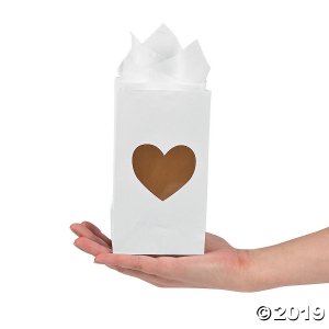 Mini Gold Heart Goody Bags (24 Piece(s))