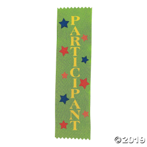 Participant Green Award Ribbons (Per Dozen)
