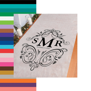 Personalized Monogram Flourish Aisle Runner (1 Roll(s))