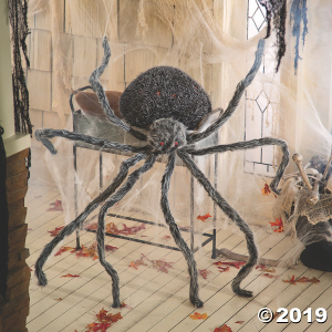 Jumbo Stuffed Spider with Light-Up Eyes Halloween Decoration (1 Piece(s))