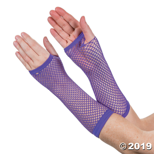 Retro Neon Fishnet Arm Sleeves (Per Dozen)