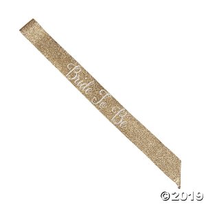 Premium Gold Glitter Bride Sash (1 Piece(s))
