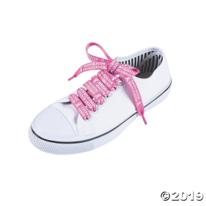 Pink Ribbon Every Blister Saves a Sister Shoelaces (6 Pair)