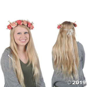 Pink Floral Wedding Crown (1 Piece(s))