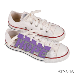 Purple Awareness Ribbon Shoe Accessories (1 Pair)