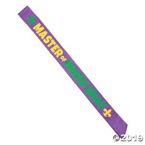 Master of Mardi Gras Sash (1 Piece(s))