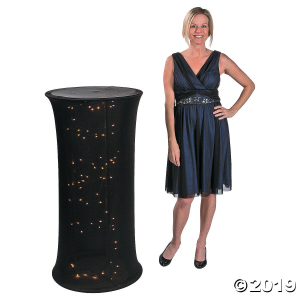 Small Black Light-Up Fabric Column (1 Set(s))