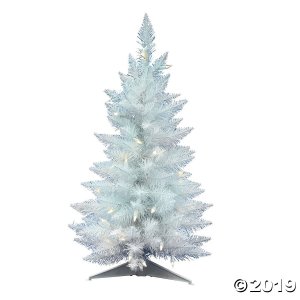 Vickerman 30" Sparkle White Spruce Pencil Christmas Tree with Warm White LED Lights (1 Piece(s))