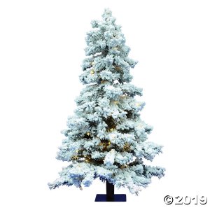 Vickerman 6' Flocked Spruce Christmas Tree with Warm White LED Lights (1 Piece(s))