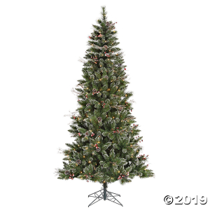 Vickerman 6' Snow Tipped Pine and Berry Christmas Tree with Warm White LED Lights (1 Piece(s))
