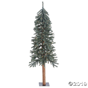 Vickerman 5' Natural Bark Alpine Christmas Tree with Clear Lights (1 Piece(s))